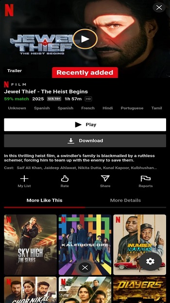 NetMirror Movie App & Series